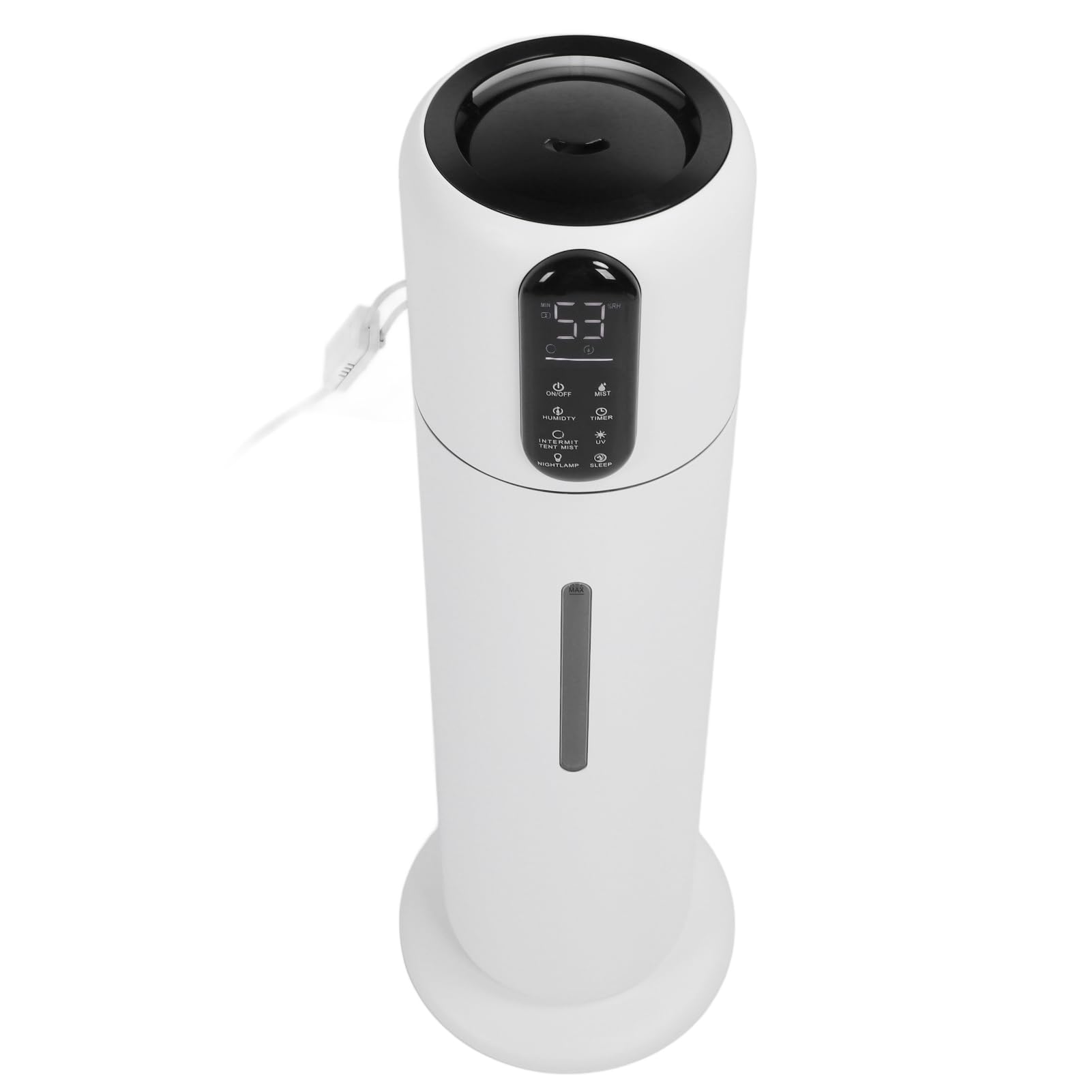 Umidificatore da Pavimento per la Casa, 25 W, Basso Rumore, 3 velocità, Umidificatore per Tutta la Casa, 9 Litri, Luce Notturna con Telecomando per Uso Domestico (Spina europea)