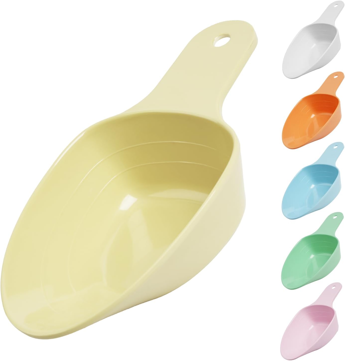 HINMAY Pet Food Scoops Plastic Measuring Cups Set for Dog