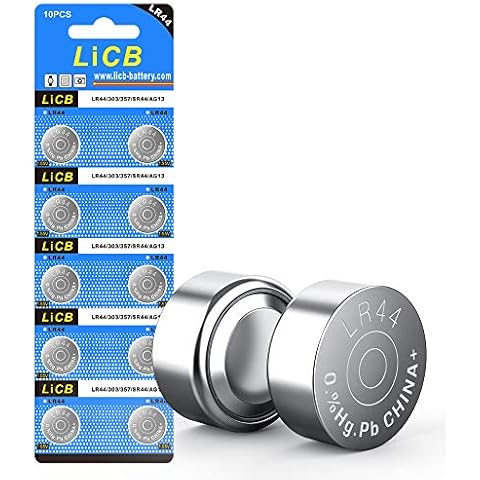 LiCB LR44 AG13 357 303 SR44 Battery 1.5V Button Coin Cell Batteries Cover