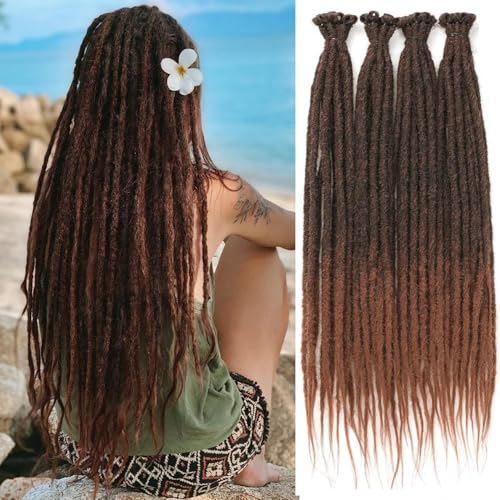 Rastas de ganchillo marrones extensiones de pelo sintético diosa locs