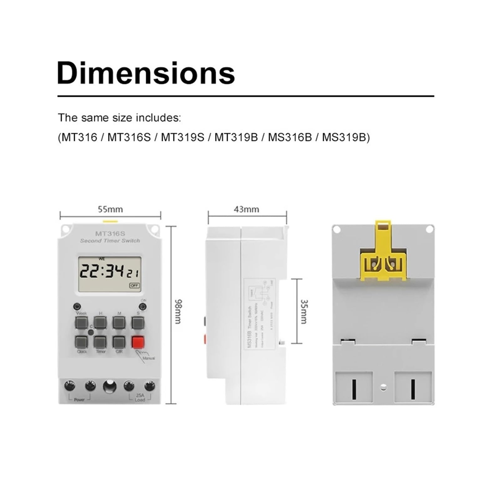 Timer programmabile 220V 25A 68 ON, regolatore del Tempo della campanella della Scuola
