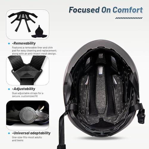 Image of Adult Cycling Bike Helmet, OnBros Lightweight Unisex Bicycling Helmets for Men and Women, Adjustable Fit CPSC Certified Bicycle Helmet