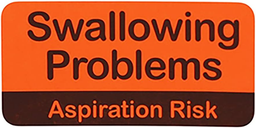 Swallowing Problems Aspiration Risk Medical Healthcare Labels 1 x 2 Inch 500 Total Labels
