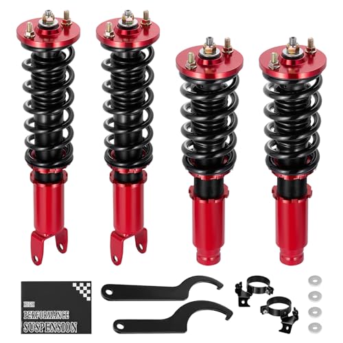 BDFHYK 4PCS Coilovers Compatible with Honda Civic/CRX (ED/EG/EJ/EH/EM/EE) 1989-2000, Adjustable Height Coilovers Suspension Kit Lowering Kit Compatible with Acura Integra 1994-2001