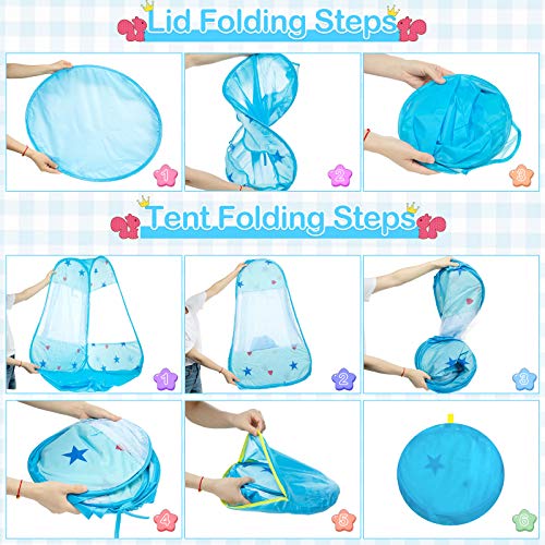 MOOKLIN ROAM Baby Spielzelt, 115 x 93cm Pop Up Zelt Baby Kugelbad Kinder Bällepool Outdoor mit Aufbewahrungsbeutel für Drinnen und Draußen, Bällebäder Plastikbälle (Bälle Nicht Inbegriffen) - Blau