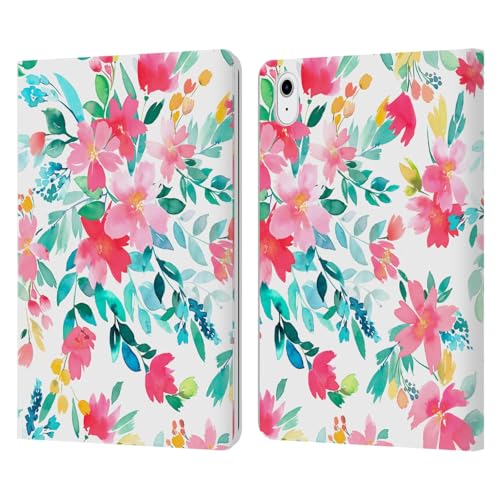 Étui Portefeuille iPad Air 11 Cuir Ninola Floral Estival Jardin Housse Tablette Apple 2024