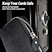 Large Credit Card Holder Wallet Genuine Leather Passport Holder 42 Card Slots (Black)