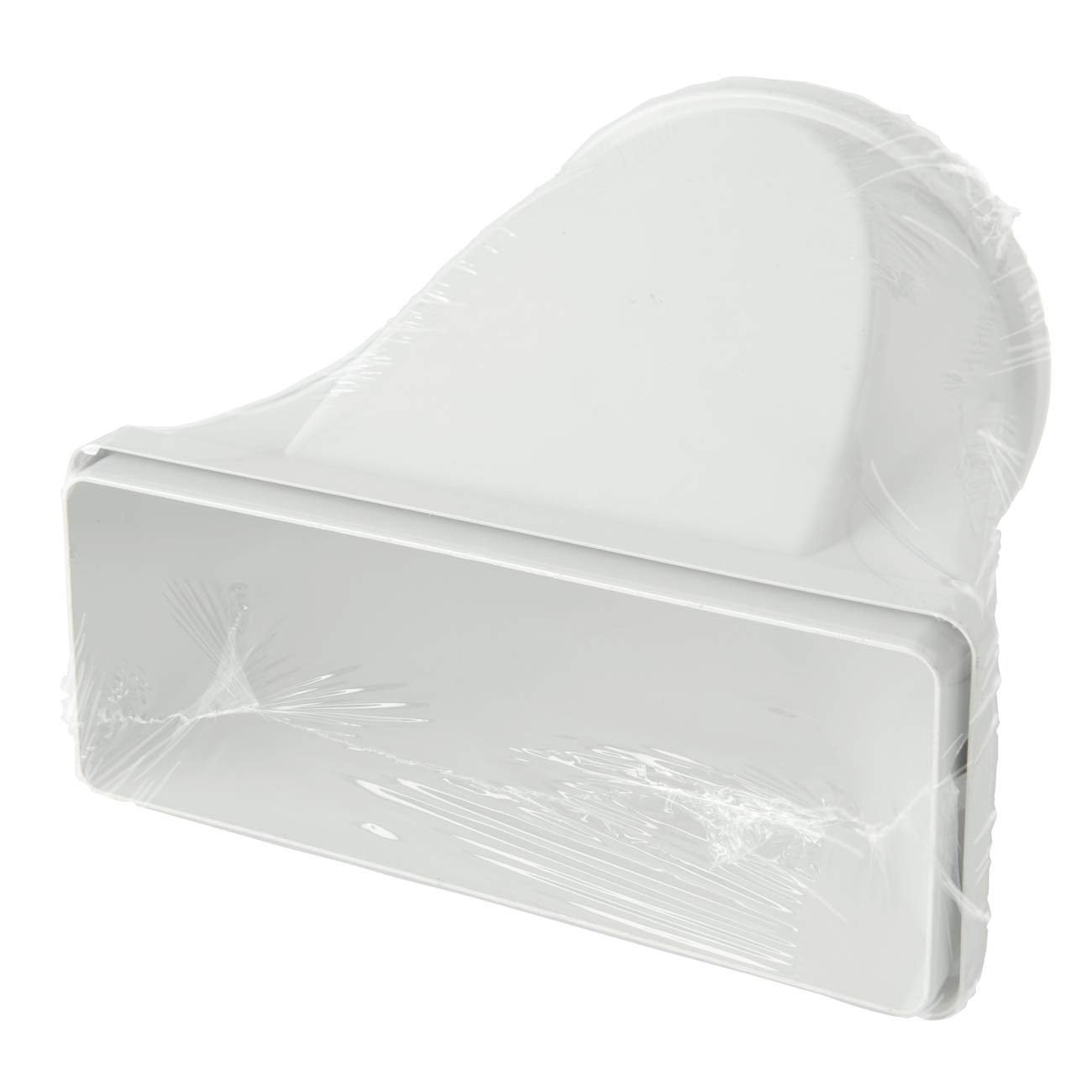 La Ventilation CGO229B horizontales Verbindungsstück von Rundrohr Ø 150 mm auf rechteckig 220 x 90 mm aus ABS Farbe weiß