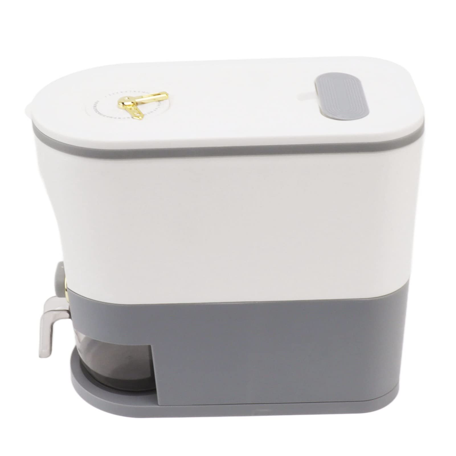 Domary Contenitore di Stoccaggio Ermetico di Grande capacità per Dispenser Riso per Uso Domestico in con Materiale PP e PET (Grigio)