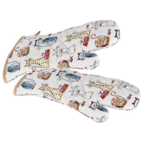 Cat and Mouse Themed Oven Mitts Cover