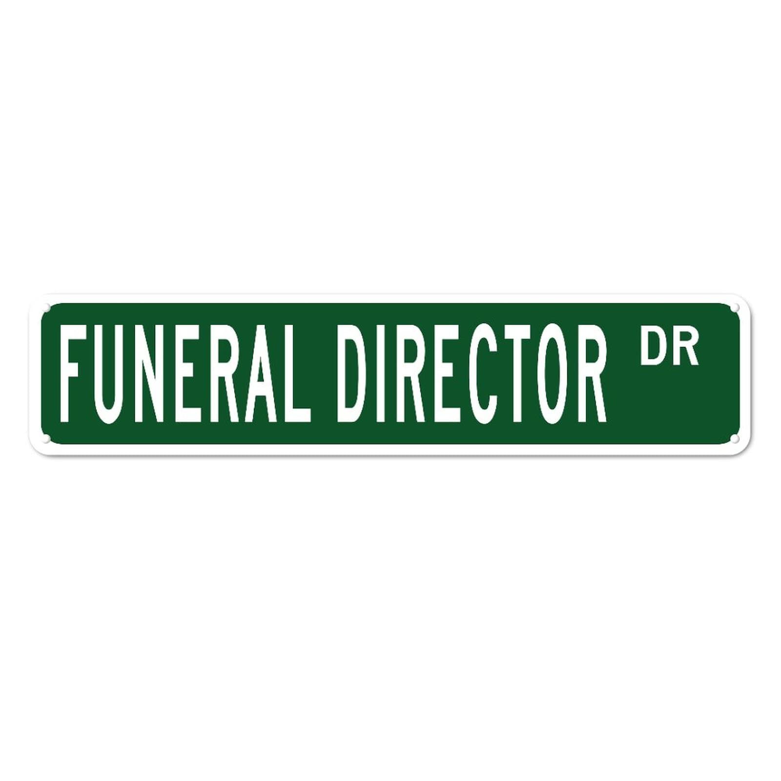 Funeral Director DR Retro Tin Signs Aluminum Metal Sign Gift for Home Kitchen Garden Wall Yard Coffee Art Plaque Decor 4x16 Inch