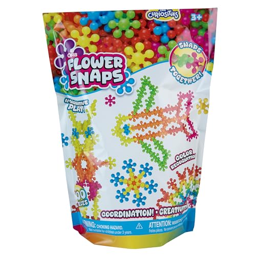 image for The Orb Factory ORB Flower Snaps Interlocking Connecting Toys - 200 Pi