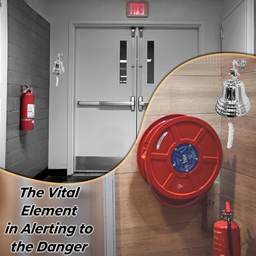 ARSUK Schiffsglocke 3 Zoll - Wandglocke aus Aluminium mit Seil - Laut & Klar - Vintage Glocke zum Aufhängen für Tür, Garten, Boot, Spielhaus oder Bar - Maritime Deko