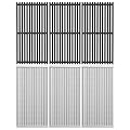 Outspark Cooking Grid Grates and Emitter Plates Replacement Parts for Charbroil Commercial TRU-Infrared 4 Burner Grills 463242715, 463242716, 463276016, 466242715,G541-0016-W2,G533-2200-W1,Cast Iron