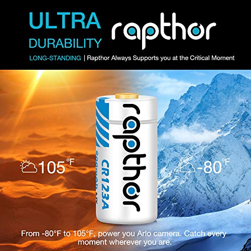 8-Pack CR123A Lithium Batteries for Arlo Wireless Security Camera and Flashlight [Can be Recharged] - Thumbnail 3
