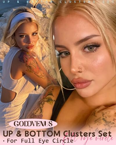 Image of 220Pcs Wispy Lash Clusters Kit Cluster Eyelash Extensions Kit Natural DIY C Curl Individual Lashes Clusters With Bottom Eyelashes