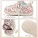 JOINFREE Toddler Girls Mary Jane Dress Shoes Closed Toe Barefoot Lightweight Walking Shoe Party School Fashion Sneakers Indoor Outdoor Flower Size 9