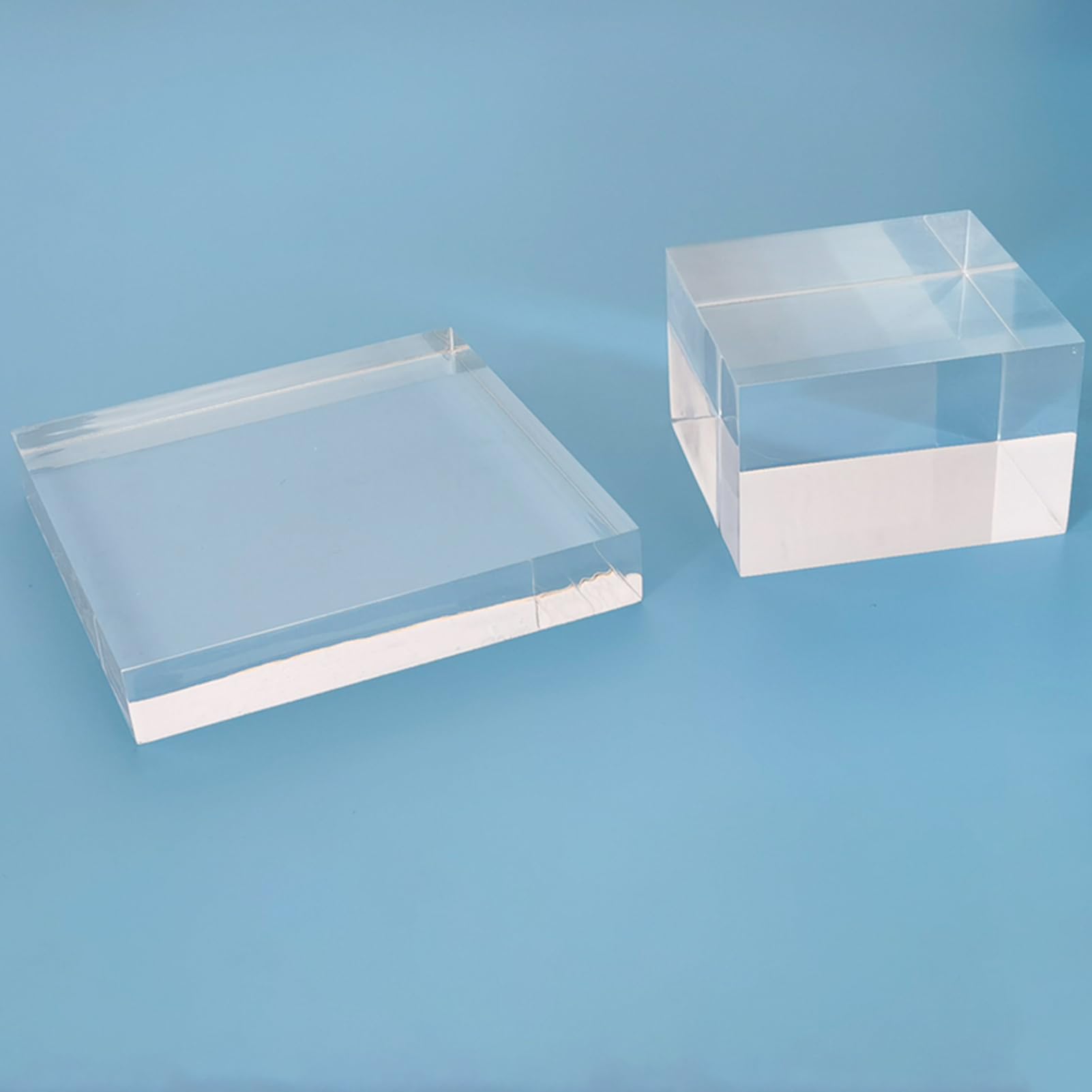 Acrylic Cube Display Stands | Clear, 3x3/4x4cm, For Jewelry: Pack Of 10(0.8cm,3x3cm)