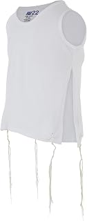 Quality Comfortable 100% Cotton Adults Tzitzit Undershirt Certified Kosher Mens T-Shirt Tzitzis Israel Import by Zion Judaica
