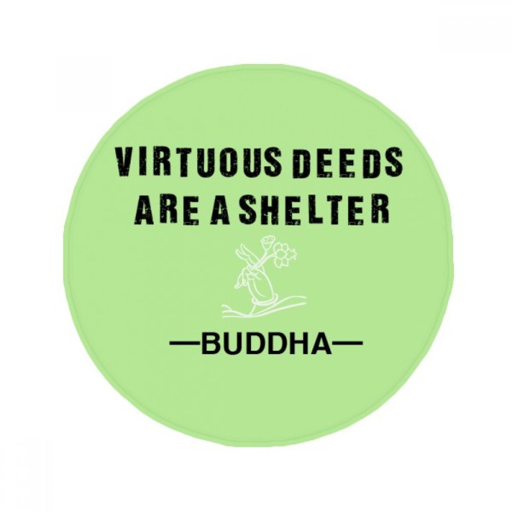 Citation de Bouddha tapis de sol rond idée cadeau déco spirituelle