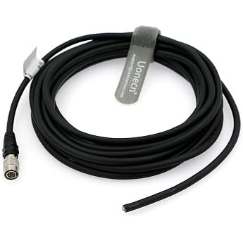 Uonecn Hirose 6 Pin Female HR10A-7P-6S Highly Flexible Power Cable for Basler AVT GIGE Sony CCD Industria Camera 5M