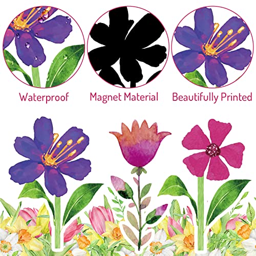 Imanes decorativos flores acuarela 25 unidades miniatura 3