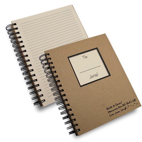 Write it Down series by Journals Unlimited, Guided Journal, Blank Lined Journal, Full-size 7.5"x 9", Kraft Hard Cover, Made in USA