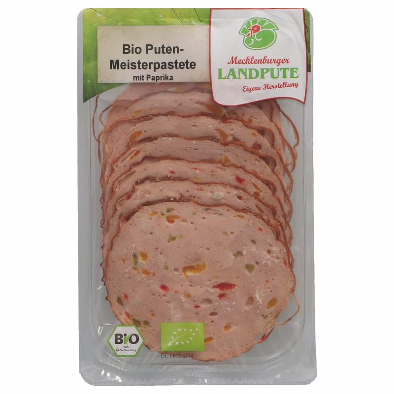 Mecklenburger Landpute Bio Bio-Puten-Meisterpastete Paprika, 80g