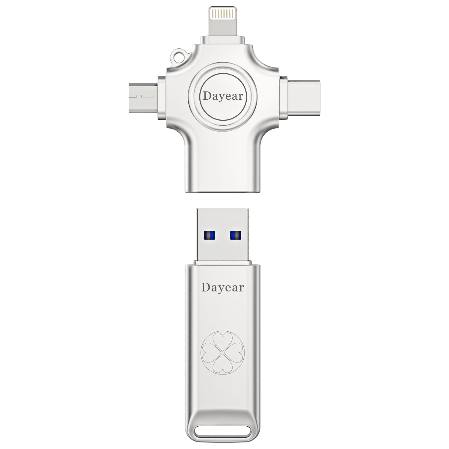 Unidad flash USB C de 64 GB para palo de fotos, 4 en 1, memoria USB para copia de seguridad de fotos/videos, almacenamiento USB C externo para iPhone/iPad/Android/PC/Mac