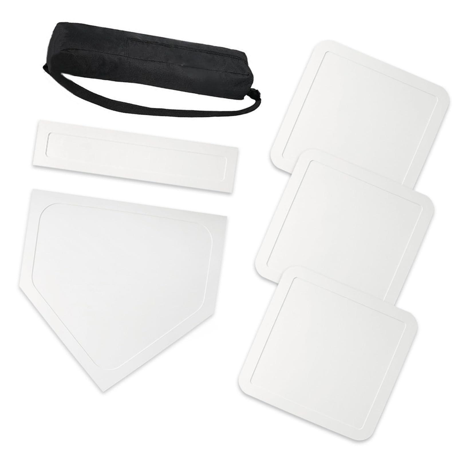 Juego de bases de goma para béisbol y sóftbol, equipo de entrenamiento para entrenamiento en interiores y exteriores