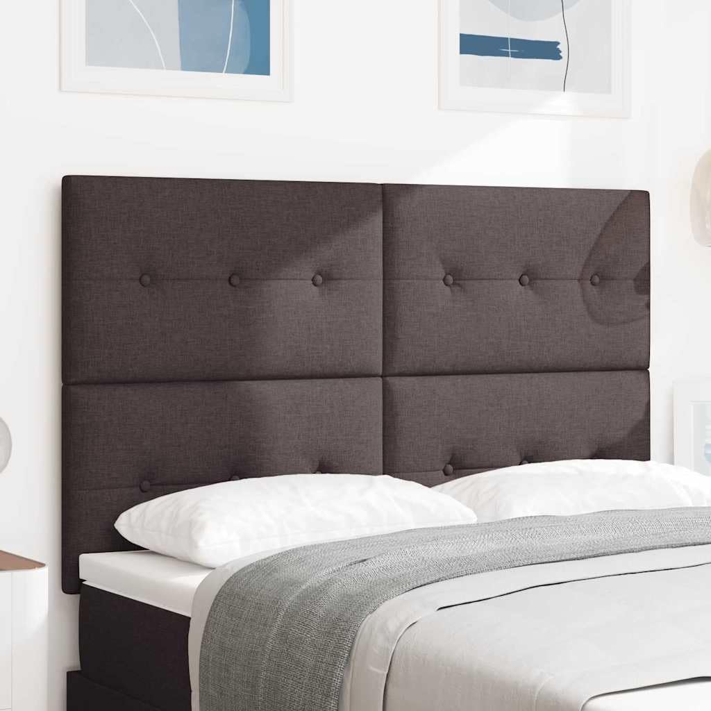 Cabecero de cama de piel sintética de 160 cm, color marrón oscuro
