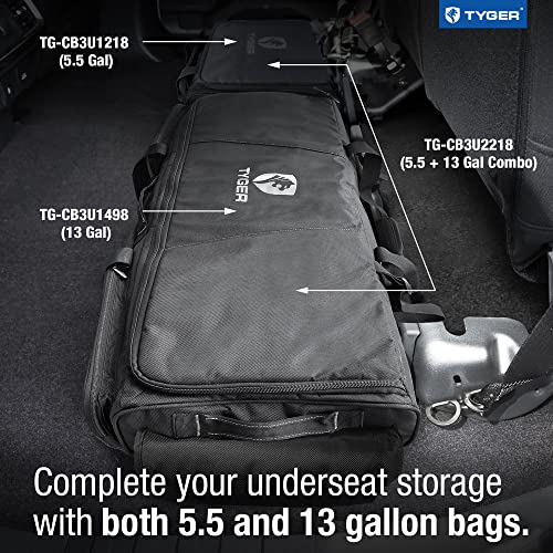 Tyger Rear Underseat Cargo Storage Bags Organizer Large & Small Size Combo (5.5 & 13 Gallons) Compatible with Ford, Chevy, Ram and Toyota Crew Cab Full Size Pickup Trucks | TG-CB3U2218 by Tyger Auto - Image 9
