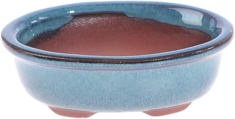 Doniczka na kwiaty w chińskim stylu bonsai doniczka ceramiczna rzemieślnicza doniczka na rośliny dekoracja domu 9,7 x 6,6 x 3,2 cm ozdobna doniczka