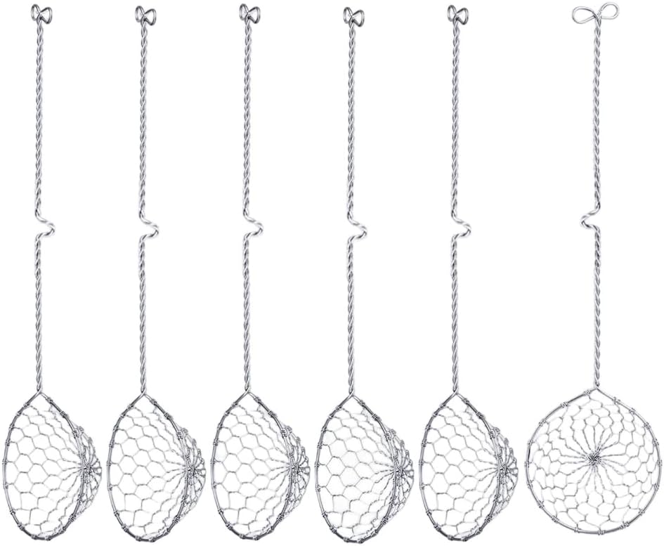 Pack of 6 Professional Grades Nonrust Steel Strainers Nonslip Handle Cooking