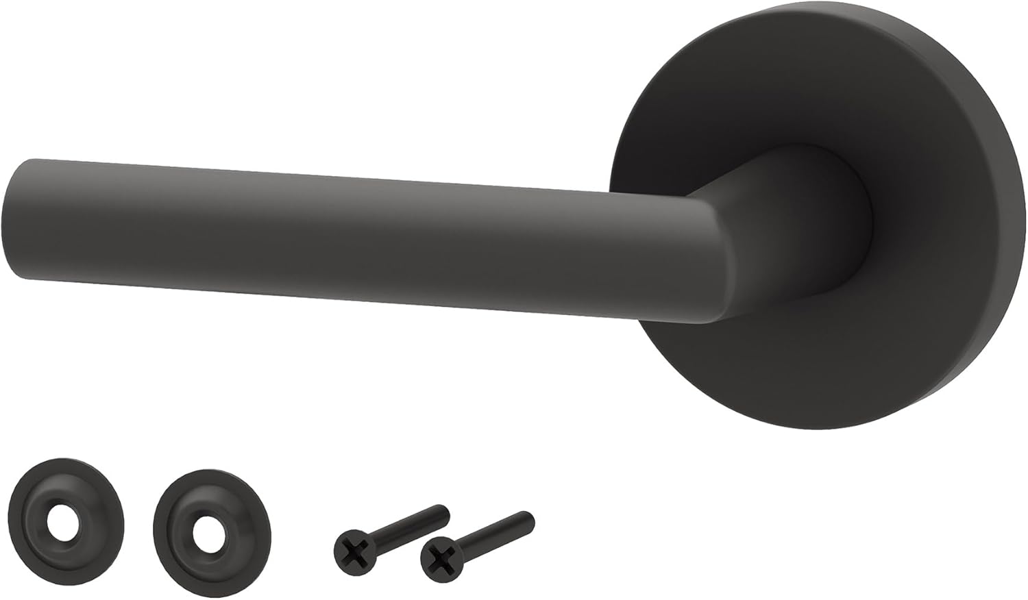 Okun Stark Dummy Door Handle – 1 Pack, Reversible, Non-Turning Lever for Closet, Pantry, or Hallway Doors – Matte Black Finish Matte Black 1 Pack Dummy