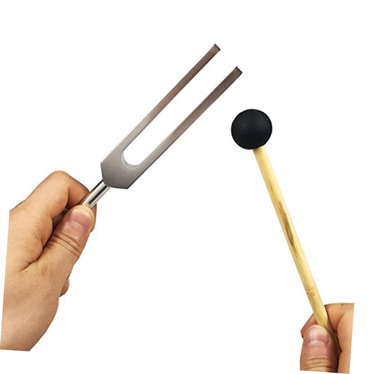 LIOOBO Tuning Fork Clinical Grade Aluminum Alloy Instrument for Nerve Sensory Audio Testing with Hammer Carry Bag for Hearing Evaluation Tests
