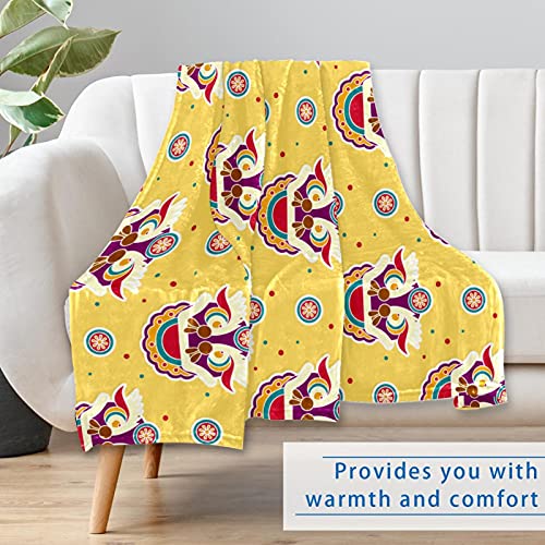 Couverture douce anti-froid lion amusant lit canapé pique-nique