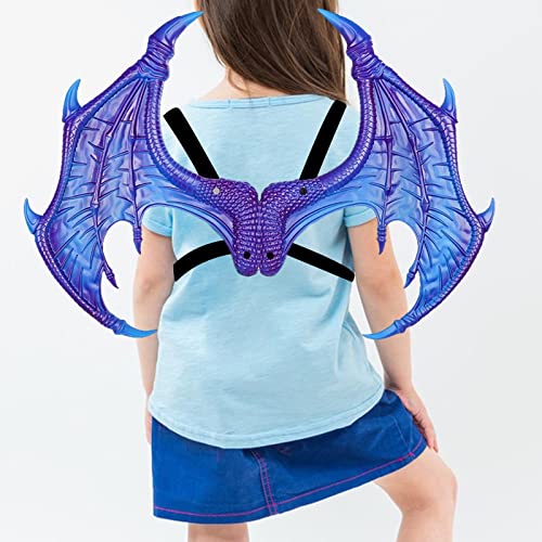Vaveren Kids Dragon Costume Dress Up Wings Dinosaur Tail Mask Set For Children Boys Girls, Violet #TOP3