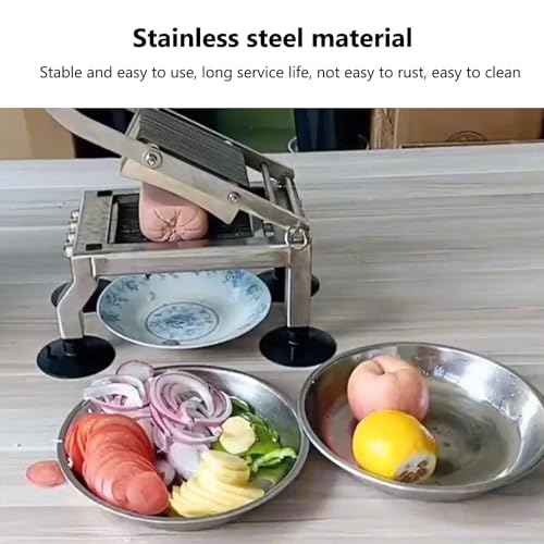 Cortadora manual comercial de vegetales con ventosas y mango largo miniatura 4