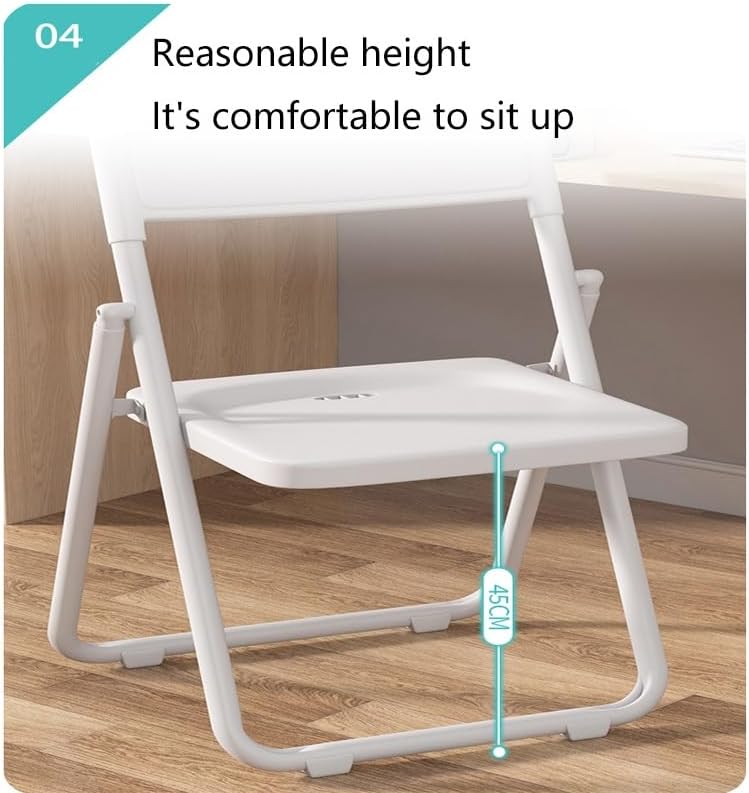 Plastic Folding Chair - Portable Office Chair with Backrest, Durable Event Seating, Easy to Use and Store - Ideal for Home and Kitchen Use