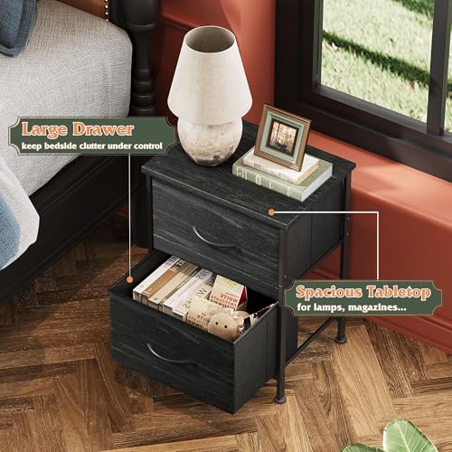 image for WLIVE Night Stand, Small Dresser with Drawers, Dresser for Bedroom wit