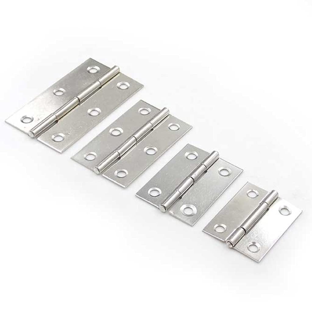 Nvsfzgiyg One Color 40 Pieces/Set Of Small Cabinet Doors, Stainless Steel Flat-Opening Miniature Hinges, Hinged And Windows, Folding, Boxes