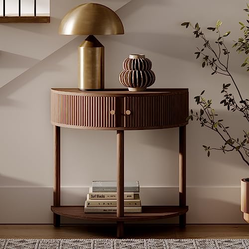 Fluted Half Moon Console Table – 2023 Collection – Living Room Furniture – Modern Home...
