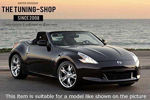 Miniatura 5 de The Tuning-Shop Ltd Para Nissan 370Z Z34 2009-2016 Manual Shift Boot Cuero Negro Con Costuras Azules