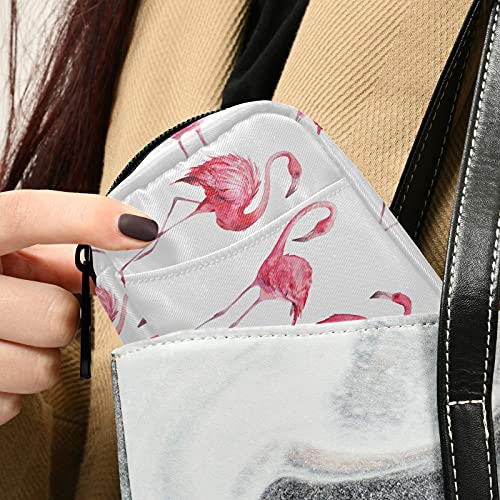 Image of Naanle Watercolor Flamingos Pill Box 7 Day Pill Case Travel Pill Organizer Bag with Zipper Portable Weekly Case Compact Size for Vitamin Supplement Holder