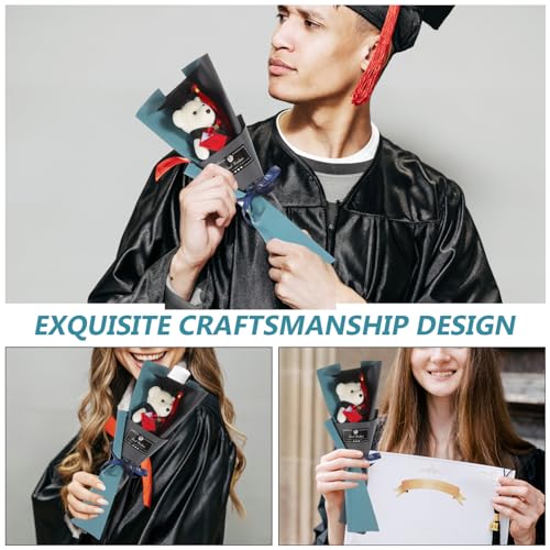 Zerodeko Buquê De Presente De Flor De Urso De Formatura 2024 Brinquedos De Urso De Pelúcia De Format