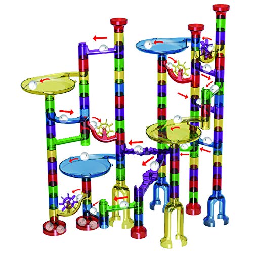 Marble Mania Marble Run - Marble Runs For Kids - 162 Pieces Plus Storage Tub - Construction Toys For 4,5,6,7 Year Old Boys or Girls - Educational STEM Toys For 4+ Year Olds - 10