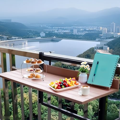 Table de balcon suspendue pliante pour gagner de l'espace sur les petits extérieurs