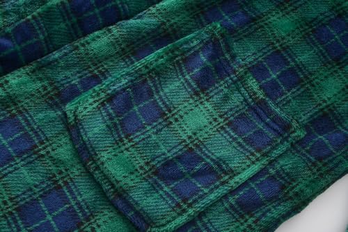 Image of Girls Fleece Robe Boys Hooded Bathrobe Soft Flannel Robe For Kids