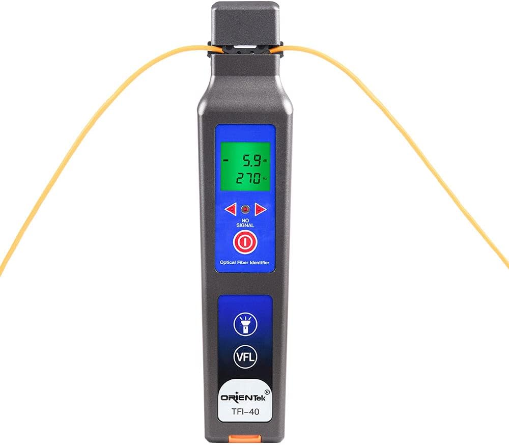 ORIENTEK TFI-40 Optical Fiber Identifier All-in-one Chuck Live with 10mw VFL 800nm-1700nm Fiber Detector Traffic Identifier OFI | All-in-one Chuck Live, 10mw VFL, 800nm-1700nm, Fiber Detector Traffic Identifier OFI